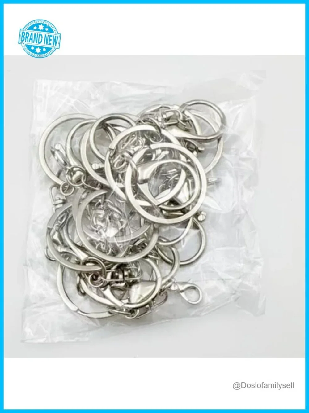 10PCS Lobster Claw Clasps and Key Rings Keychain Clips for Jewelry Crafts